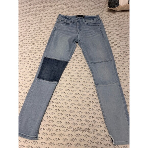 Express Jeans Womens Size 8 Mid Rise Light Wash Skinny Ankle Stretch Jeans - Picture 4 of 9